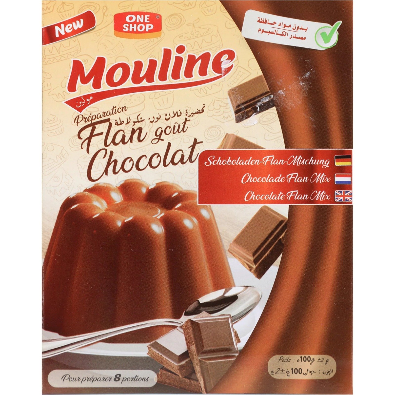 Prepa Flan Chocolat Mouline 100g