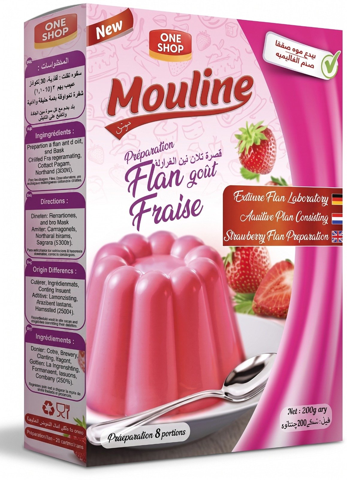 Prepa Flan Fraise Mouline 100g