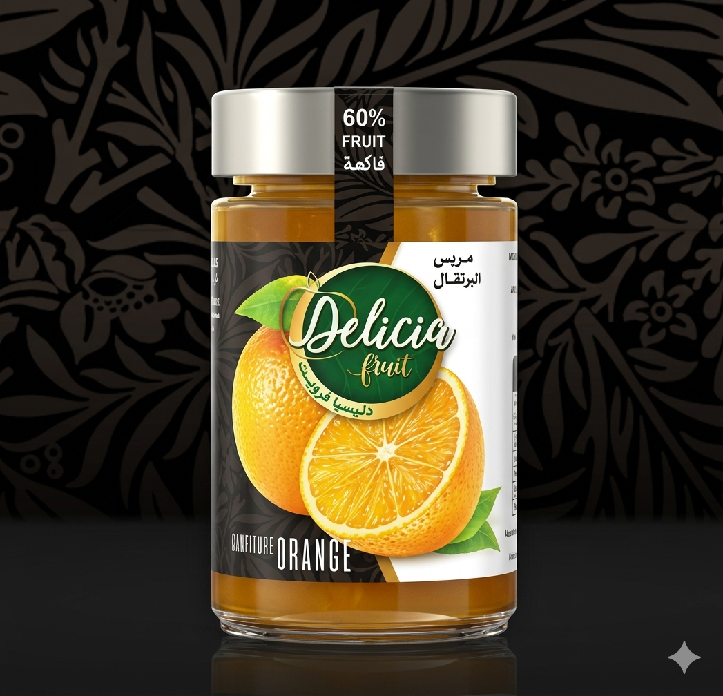 Délicia Confiture d'Orange 60% Fruit 380g