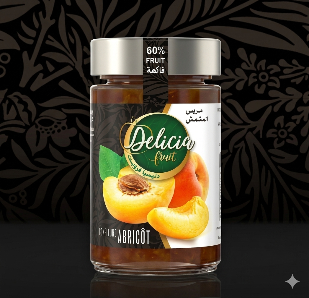 Délicia Confiture d'Abricot 60% Fruit 380g