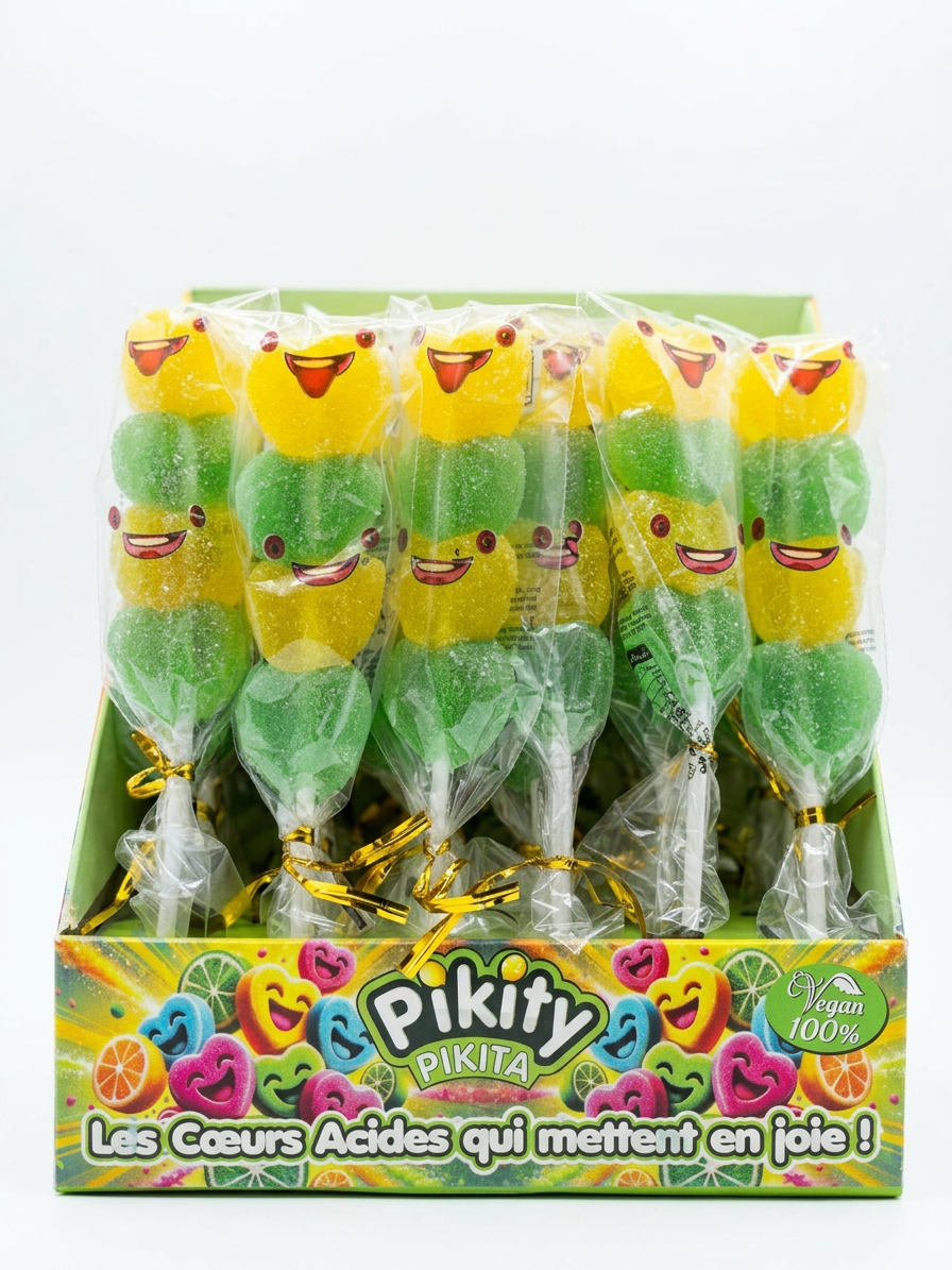 Gélifiés P'tits Coeurs Acides x4 Poids NET 40g MASTER COLIS = 180  (6 Boites de 30)