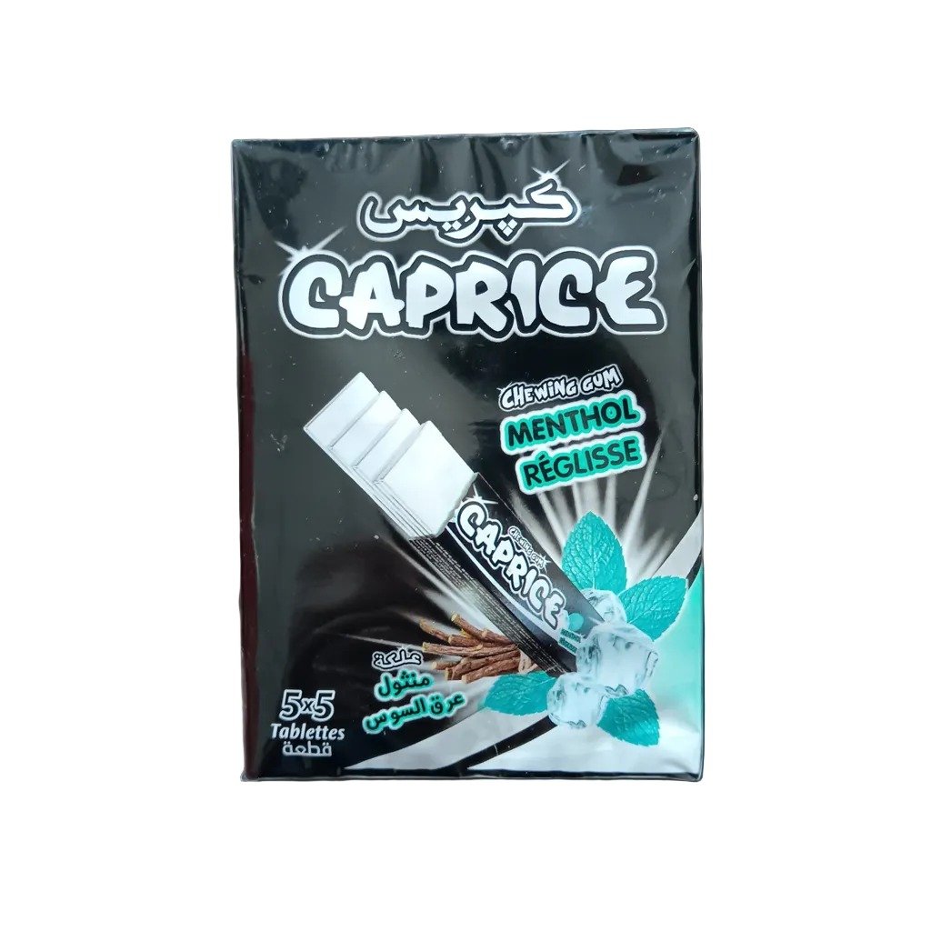 CAPRICE Chewing Gum MENTHE REGLISSE Tablette 5x5