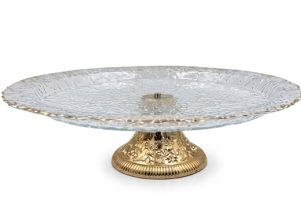 Plat à TARTE en VERRE sur pied