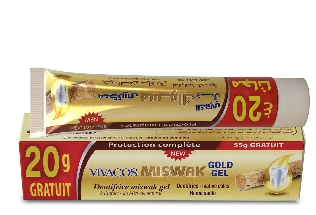 Dentifrice MISWAK GOLD Gel 75g  (55 + 20g)